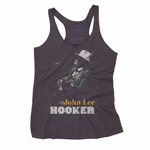 Graphic John Lee Hooker Silhouette Racerback Tank - Women's