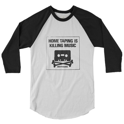 Home Taping is Killing Music Baseball T-Shirt
