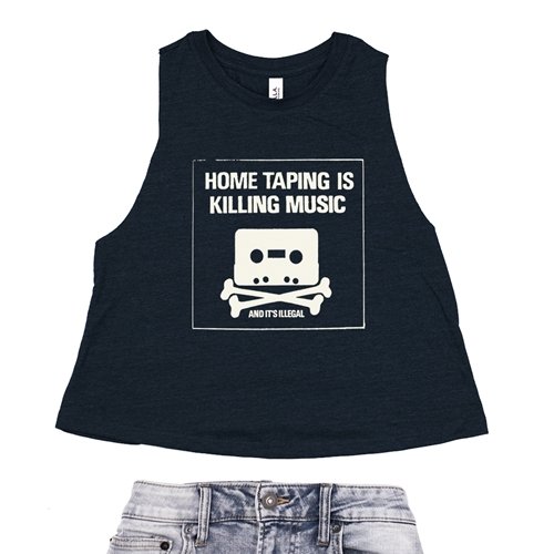 Home Taping is Killing Music Racerback Crop Top - Women's