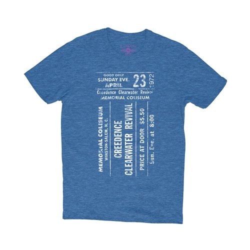 CCR Concert Ticket T-Shirt - Lightweight Vintage Style