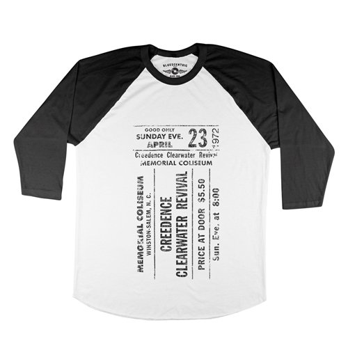 CCR Concert Ticket Baseball T-Shirt