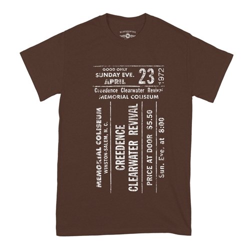 CCR Concert Ticket T-Shirt - Classic Heavy Cotton