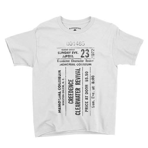 CCR Concert Ticket Youth T-Shirt - Lightweight Vintage Children