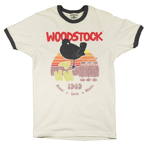 Bird & Guitar Woodstock Ringer T-Shirt