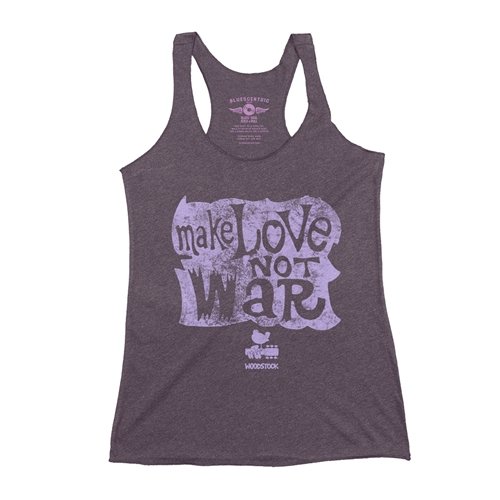 Make Love Not War Woodstock Racerback Tank - Women's