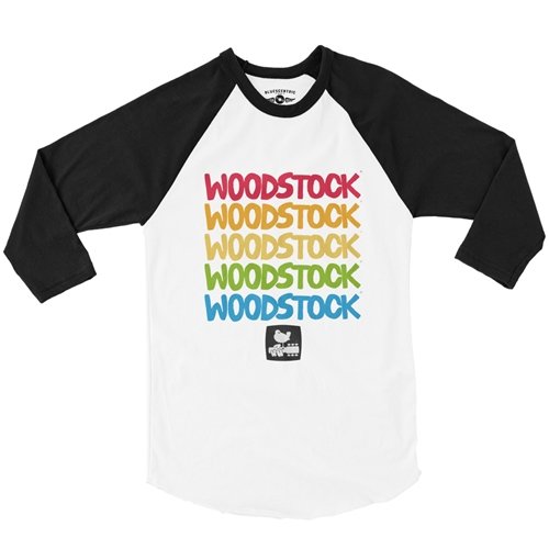 Woodstock Rainbow Baseball T-Shirt