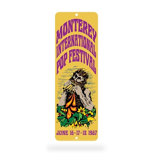 Monterey Pop Festival Aluminum Sign - 6 x 18 in