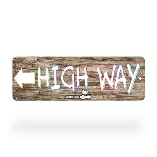 Woodstock High Way Aluminum Sign - 6 x 18 in