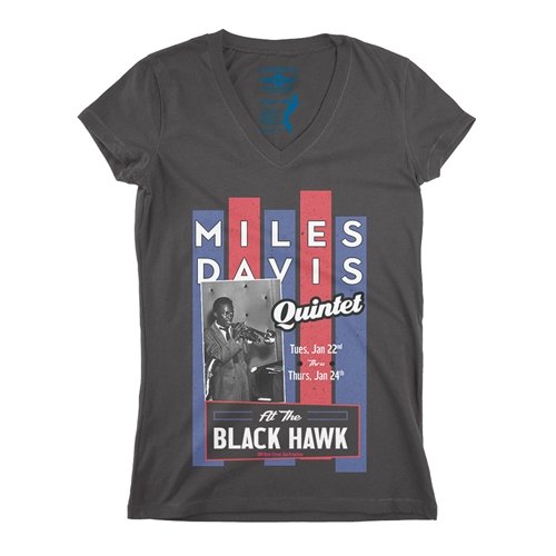 Miles Davis Concert V-Neck T Shirt - Women's