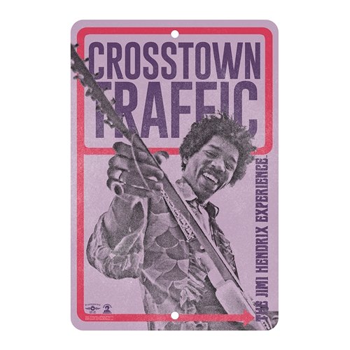 Jimi Hendrix Crosstown Traffic Aluminum Sign - 8 x 12 in