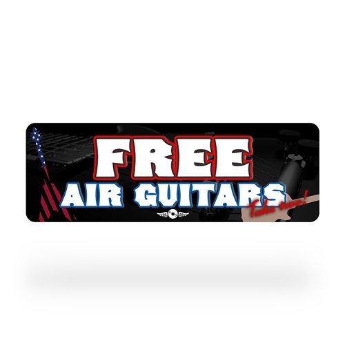 Free Air Guitars Aluminum Sign - 6 x 18 in