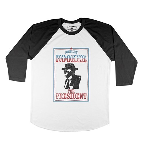 Official John Lee Hooker for President Baseball T-Shirt