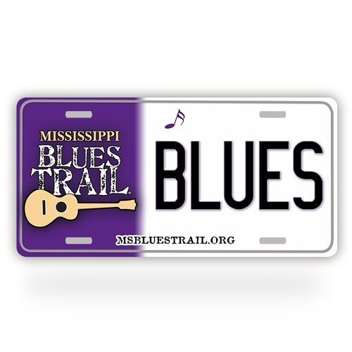 Commemorative Mississippi Blues Trail License Plate License Plate