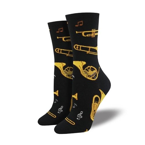 Women's Brass Musical Instrument Socks