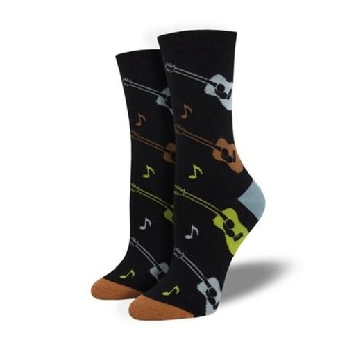 Women's Guitar Socks - Black