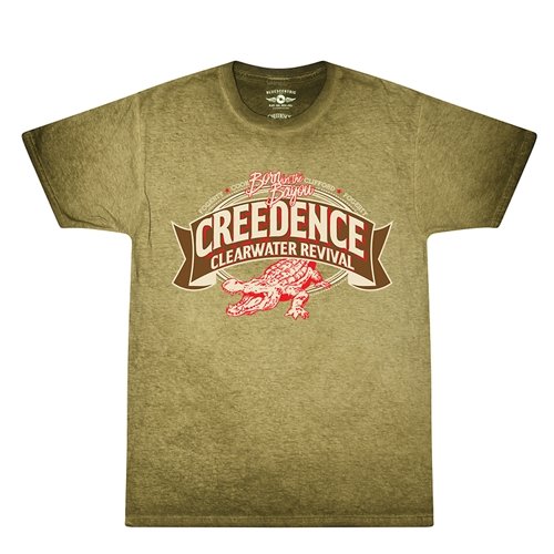 Small Batch Creedence Clearwater Revival Oil-Wash T-Shirt - Bayou Brown
