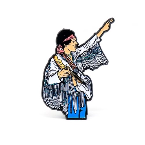 Jimi Hendrix at Woodstock Enamel Pin