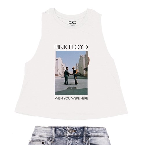 Pink Floyd Wish You Were Here  Racerback Crop Top - Women's