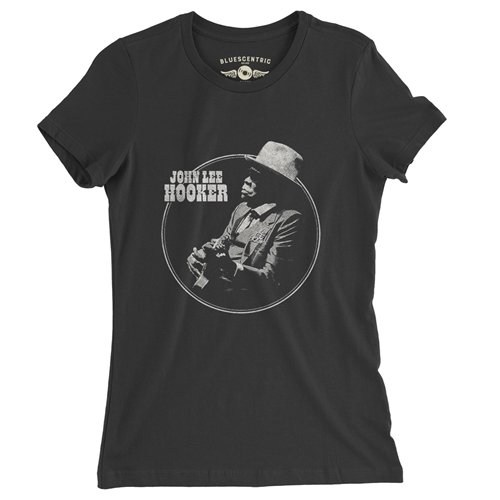 John Lee Hooker Circle Ladies T Shirt - Relaxed Fit