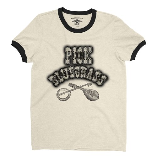 Pick Bluegrass Mother of Pearl Ringer T-Shirt