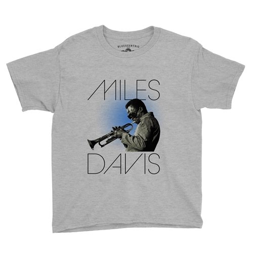 Graphic Miles Davis Blue Aura Youth T-Shirt - Lightweight Vintage Children & Toddlers