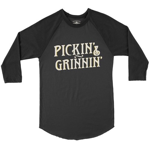 Pickin' & Grinnin Bluegrass Baseball T-Shirt