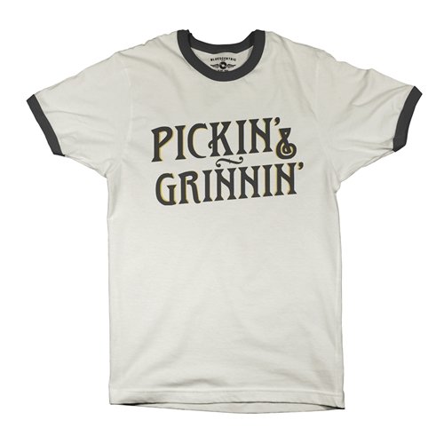 Pickin' & Grinnin' Bluegrass Ringer T-Shirt