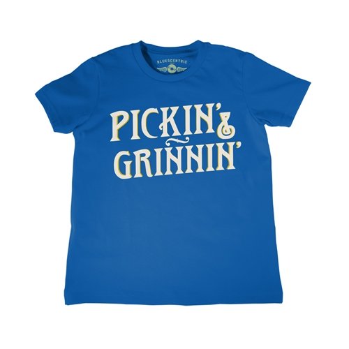 Pickin' & Grinnin' Bluegrass Youth T-Shirt - Lightweight Vintage Children & Toddlers