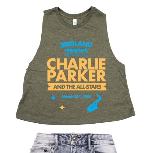 Charlie Parker Birdland Vintage Concert Racerback Crop Top - Women's