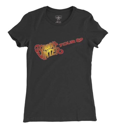 Johnny Winter 1983 Tour Ladies T Shirt - Relaxed Fit