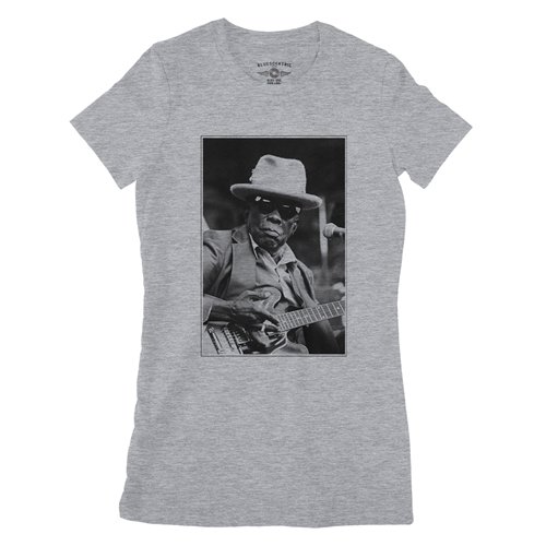 John Lee Hooker Black & White Photo Ladies T Shirt - Relaxed Fit