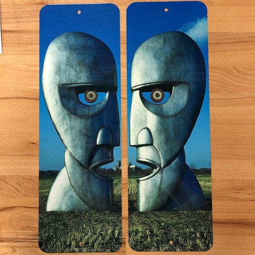 Pink Floyd Division Bell Aluminum Sign Pair (6 x 18 in ea)