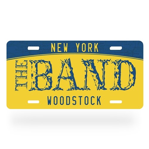 The Band Woodstock License Plate