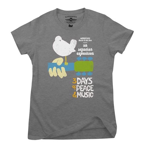Woodstock Festival Poster Ladies T Shirt - Relaxed Fit