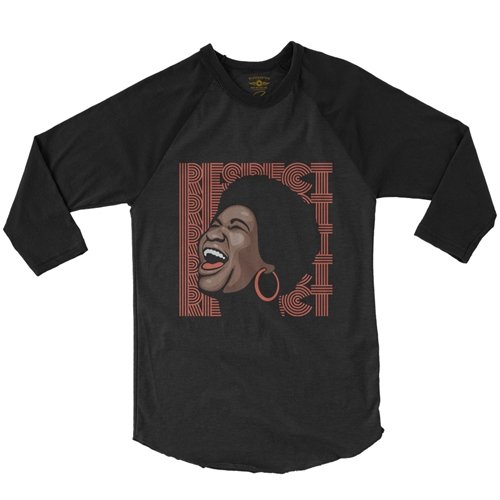 Aretha Respect Hoops Baseball T-Shirt
