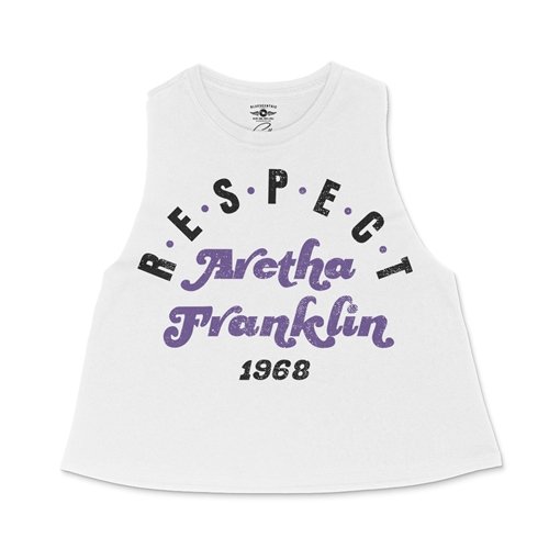 RESPECT Aretha Franklin 1968 Racerback Crop Top - Women's