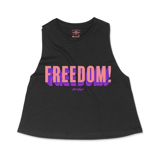Aretha Franklin Freedom! Racerback Crop Top - Women's