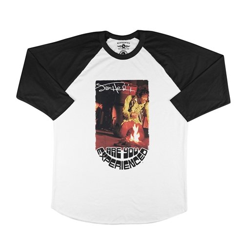 Hendrix Burning Guitar Baseball T-Shirt
