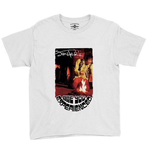Jimi Hendrix Burning Guitar Youth T-Shirt - Lightweight Vintage Children & Toddlers