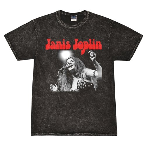 Peace Janis Joplin Vintage Concert T-Shirt - Black Mineral Wash