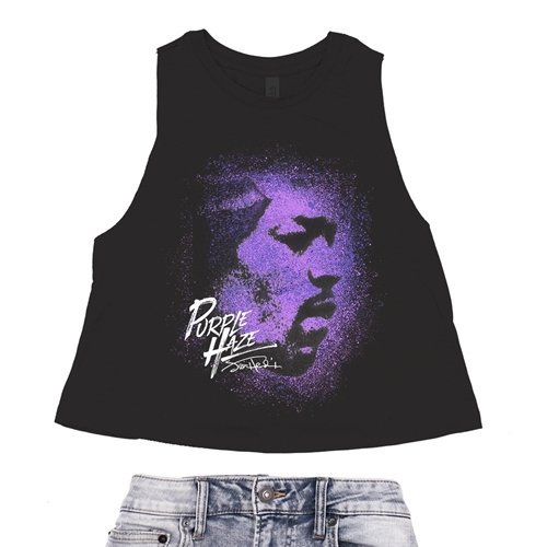 Jimi Hendrix Purple Haze Racerback Crop Top - Women's