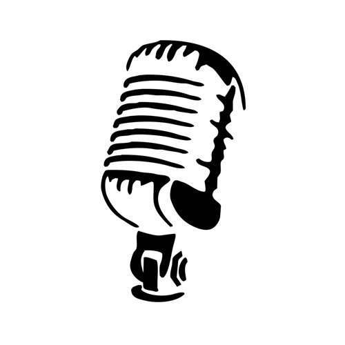 Microphone Vinyl Decal