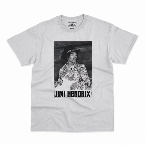 Jimi Hendrix Guitar T-Shirt - Classic Heavy Cotton