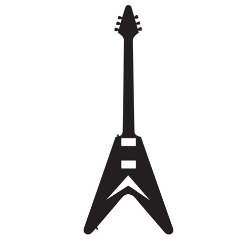 Flying V Guitar Vinyl Decal