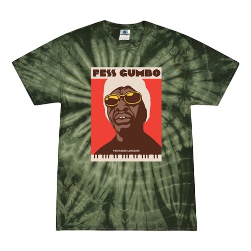 Professor Longhair Fess Gumbo Tie-Dye T-Shirt - Faith Green