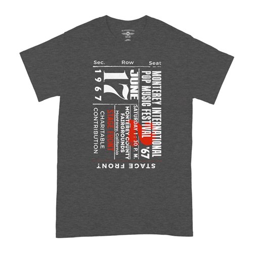 Monterey Pop Festival Ticket T-Shirt - Classic Heavy Cotton
