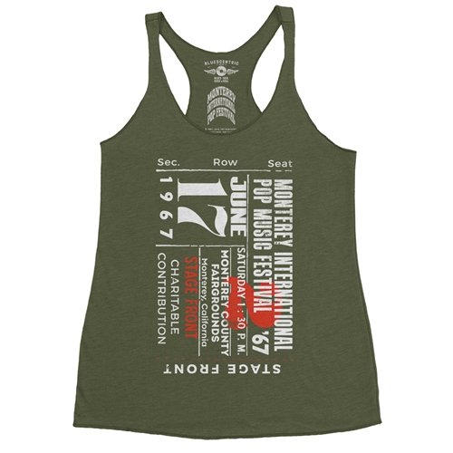 Monterey Pop Festival Ticket Racerback Tank - Women's