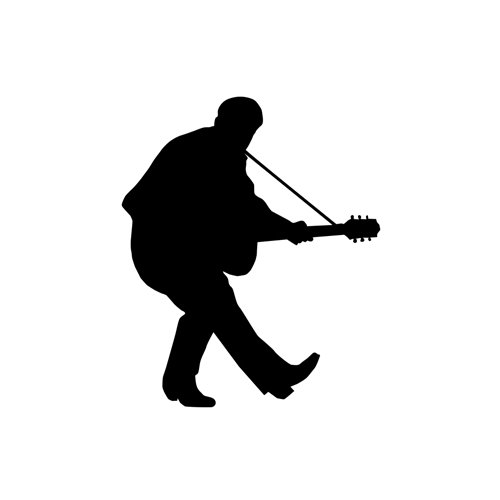 Duck Walking Guitarist Vinyl Decal