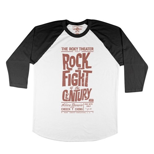 Rock Fight of the Century Cheech and Chong Baseball T-Shirt