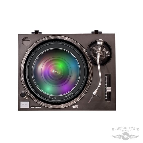 Graphic Fisheye Camera Lense Graphic Turntable Slip Mat